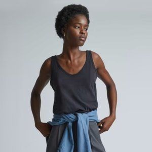 NWT Black Everlane Air Cami relaxed fit tank top (large)